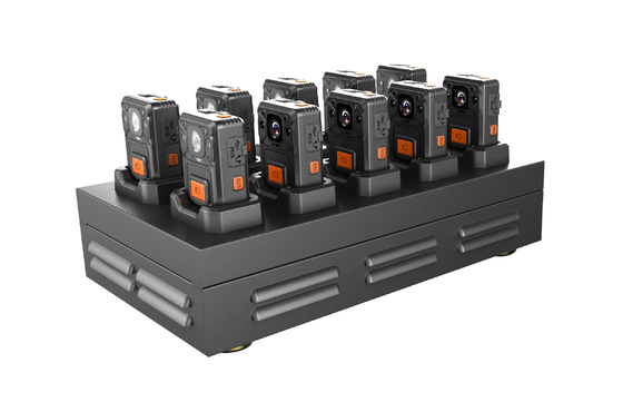 FCC Camera Docking Station โครงโลหะ 10 พอร์ตสถานีชาร์จกล้อง