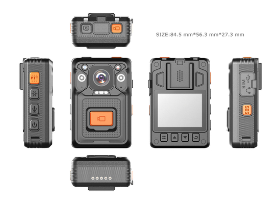 4G Body Worn Camera วิดีโอสด ON-VIF NVR night vision bodycam