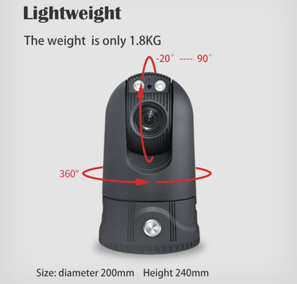 HD Security 4G PTZ Camera การหมุน 360 องศา การซิงโครไนซ์อัตโนมัติ