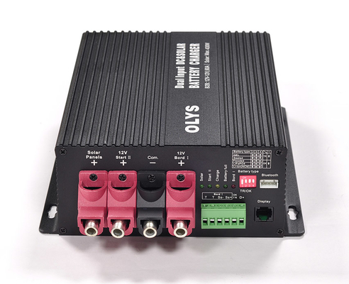 สมาร์ทอินพุตคู่ DC เครื่องชาร์จแบตเตอรี่พลังงานแสงอาทิตย์อัตโนมัติ 12V MPPT Solar Charge Controller