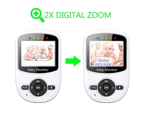 2.4 GHZ Wireless Baby Monitor จอแสดงผล LCD สีขนาด 2.4 นิ้วพร้อม Night Vision