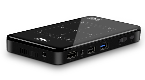 แบบพกพา Mini DLP 4K Pocket Projector ถอดรหัสการเล่น 3D IR Control
