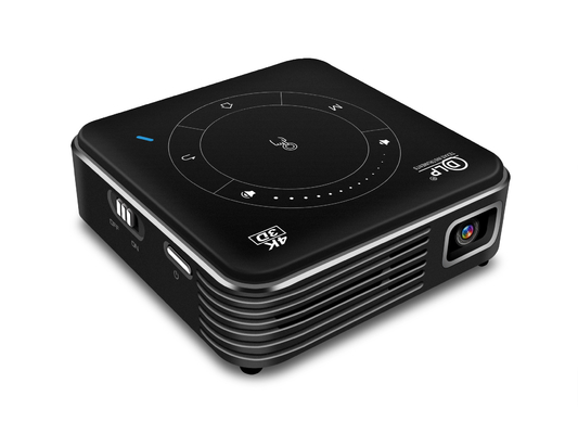 DLP 55 Lumens โปรเจ็กเตอร์พกพาขนาดเล็ก 20,000 ชั่วโมงอายุการใช้งานโฟกัสแบบแมนนวล