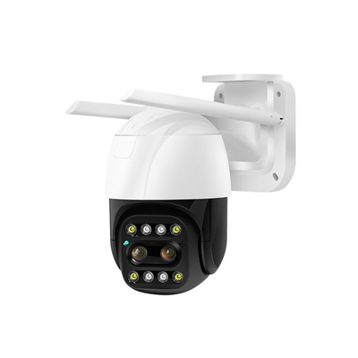 กล้องรักษาความปลอดภัยด้วยเลนส์คู่แบบมีสายแบบมีสาย 1080P 2.0MP HD AI Recognition Night Vision