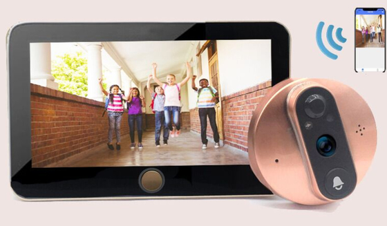 1080P Peephole WIFI วิดีโอออด 5000mAH แบตเตอรี่ IR CUT สวิตช์อัตโนมัติ