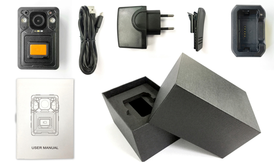 Night Vision H.265 4G GPS Body Worn กล้อง Docking Station กันกระแทก IP67 Waterproof