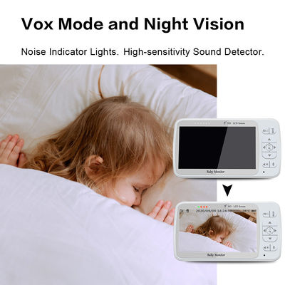 รีโมท 2.4 GHZ Wireless Baby Monitor 5 นิ้ว 720P รองรับการแสดงผลสี VOX Mode