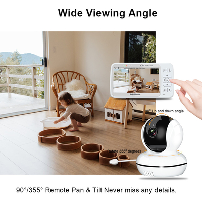 รีโมท 2.4 GHZ Wireless Baby Monitor 5 นิ้ว 720P รองรับการแสดงผลสี VOX Mode