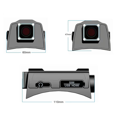 กล้องหมวกนิรภัยทางยุทธวิธีทางทหารรั่วไหลเลนส์คู่ H.265 HDMI Waterproof