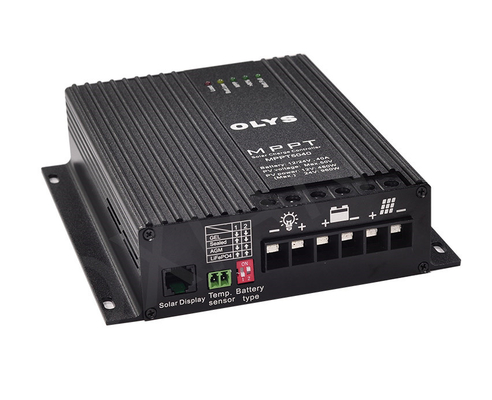 ประสิทธิภาพ 99.8% MPPT Solar Charge Controller 12V 24V 40A พร้อมฟังก์ชันโหลดเอาต์พุต