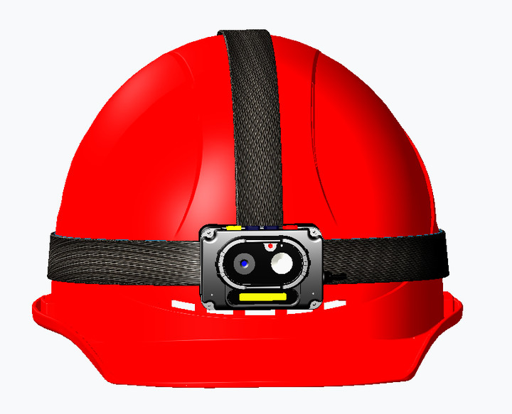 4G 4k Smart Railway Helmet Camera แผ่นไฟ LED กันระเบิด พร้อมกล้องป้องกันการสั่น