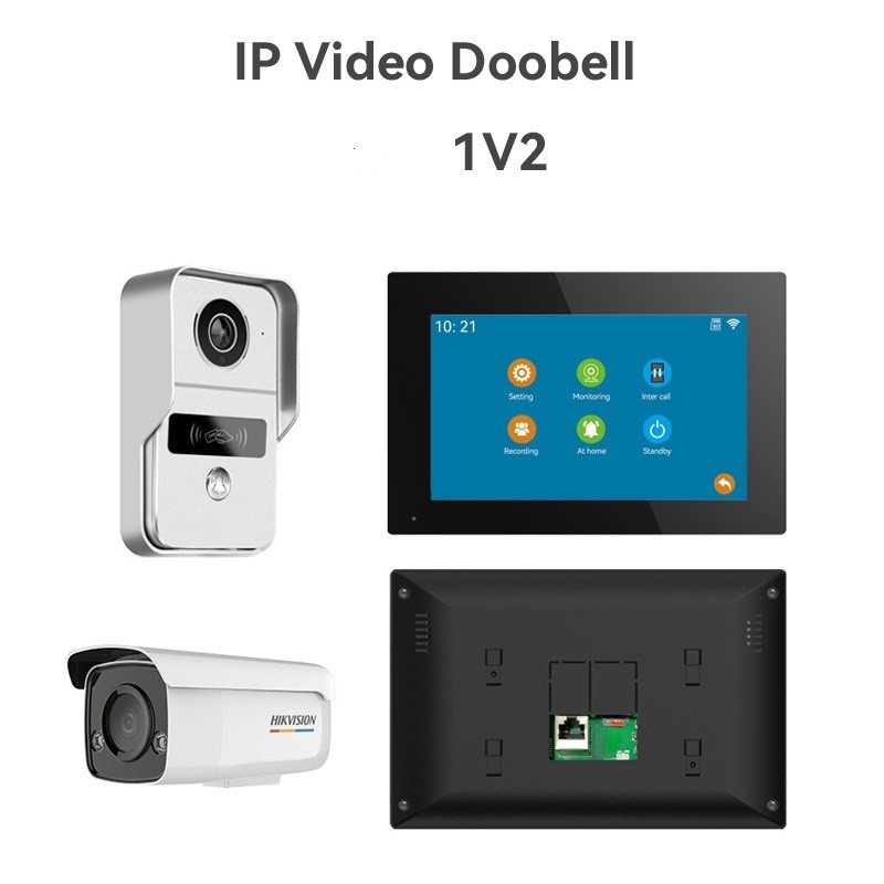 All Black WIFI Video Doorbell With 166° Wide Visual Angle การบันทึกการ์ด SD และการตรวจจับการเคลื่อนที่