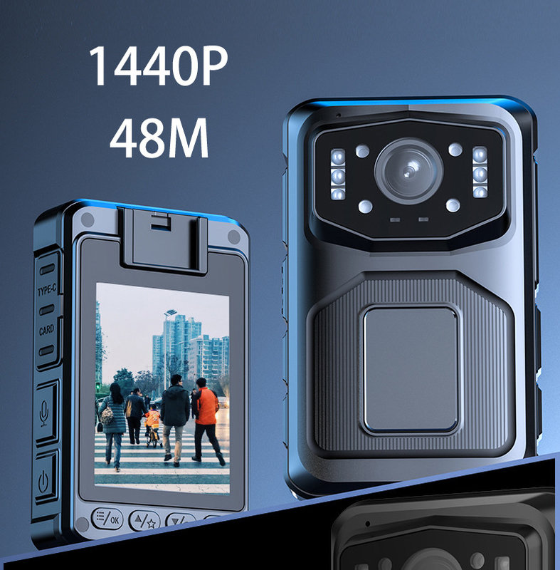 5.8GHZ Wifi กล้องถ่ายร่างกายตํารวจ Max 256G Storage และ Linux4.9 Chipset สําหรับการทํางาน
