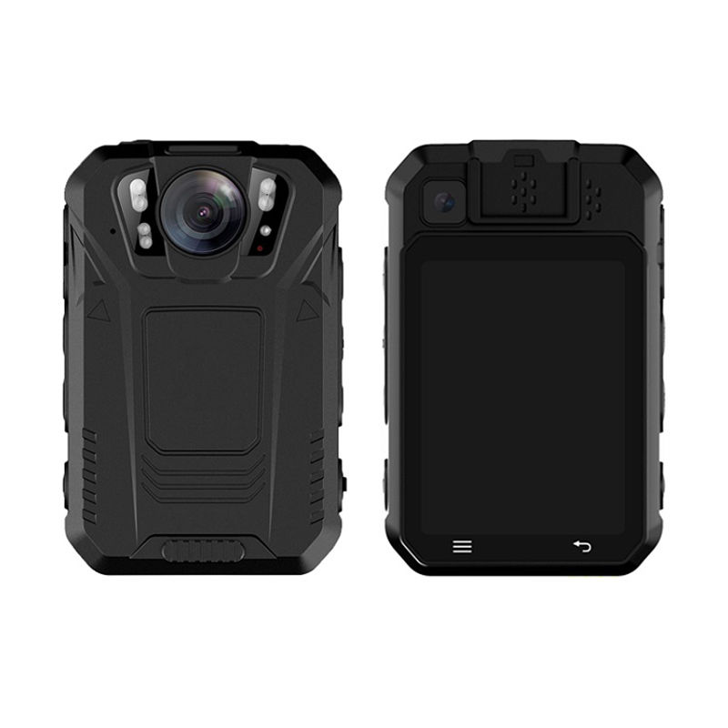 SOS LED สีแดงและสีฟ้า LED 4 สีขาว LED กล้องมือถือ 4G 2K 2.4in Android 12 Bodycam