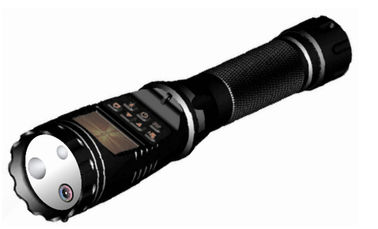 H.264 ตำรวจรักษาความปลอดภัยไฟฉาย DVR มัลติฟังก์ชั่น 8000mAh แบตเตอรี่ CE อนุมัติ