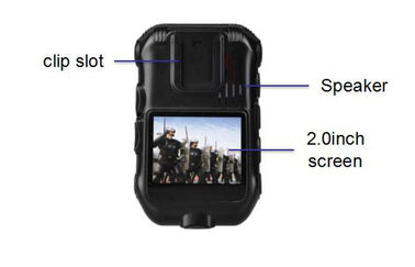 ตำรวจสวมกล้องบันทึกวิดีโอ 10 ชั่วโมง IP65 Waterproof DVR