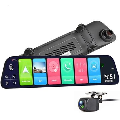 Android8.1 รถ DVR 1080P ระบบนำทาง GPS ADAS กล้องวิดีโอ 800mah